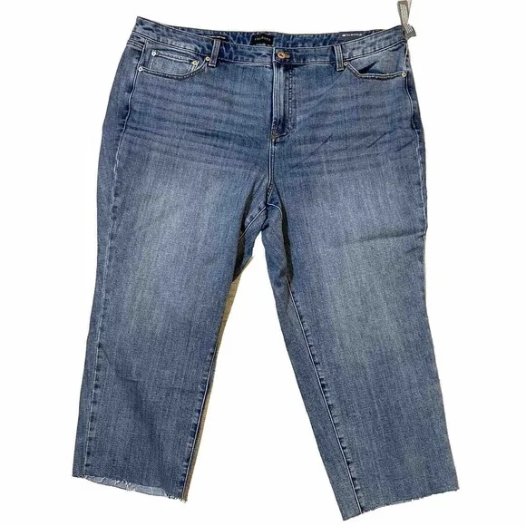 Talbots Jeans Talbots Nwt New Jeans 22wp Blue Stretch Raw Hem